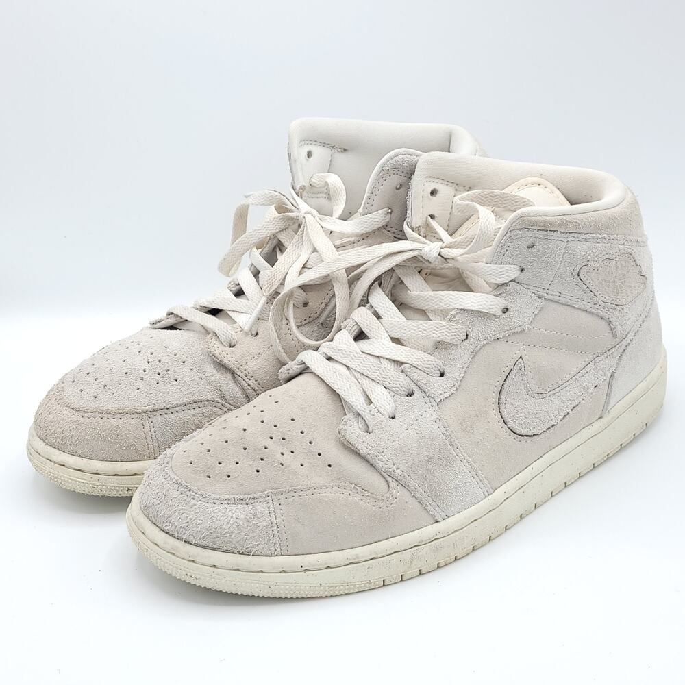 Nike Air Jordan 1 Mid Se Craft Pale Ivory Sail  FQ3224-100 men's size 9.5